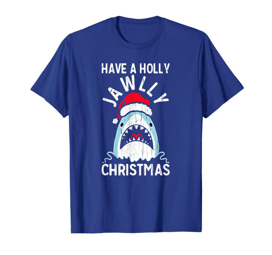 Have A Holly Jawly Christmas, Shark Christmas T-Shirt