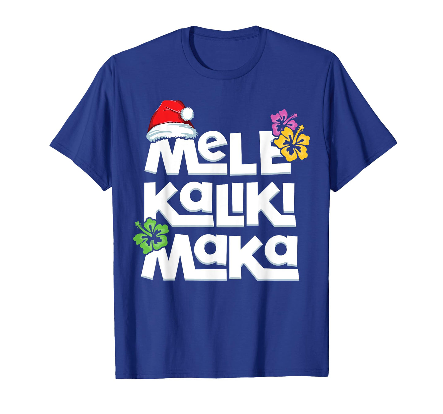 Hawaiian Christmas Mele Kalikimaka Tropical Xmas Santa T-Shirt