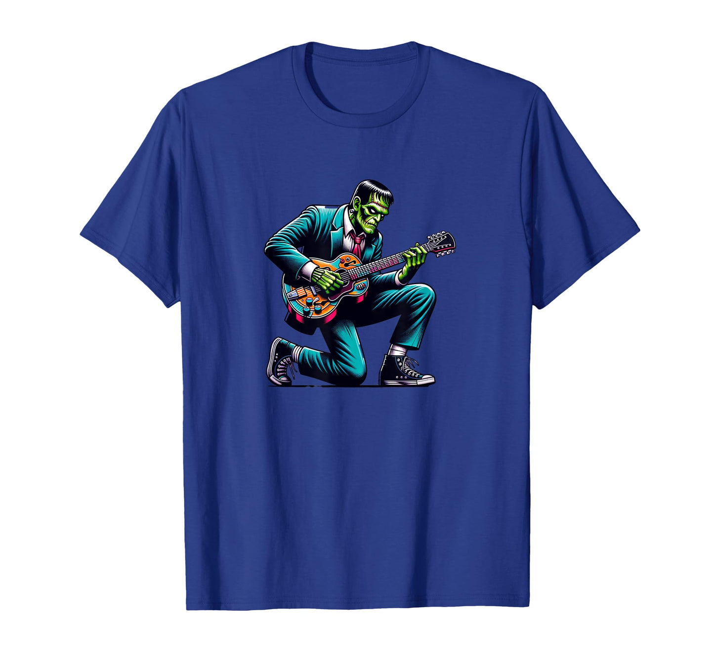 Frankenstein Guitar Lover, Halloween, Monster Vibes T-Shirt