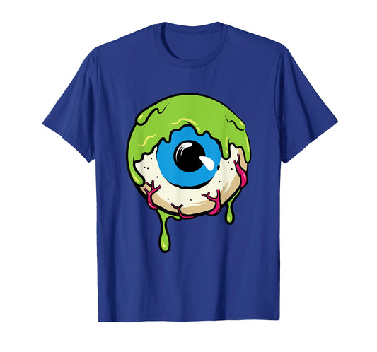 Slimy Human Eye Ball - Creepy Funny Halloween Tee Shirt