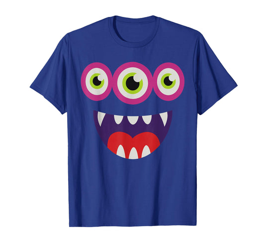 Monster Costume for Boys, Funny Three Eyes Halloween Cartoon T-Shirt