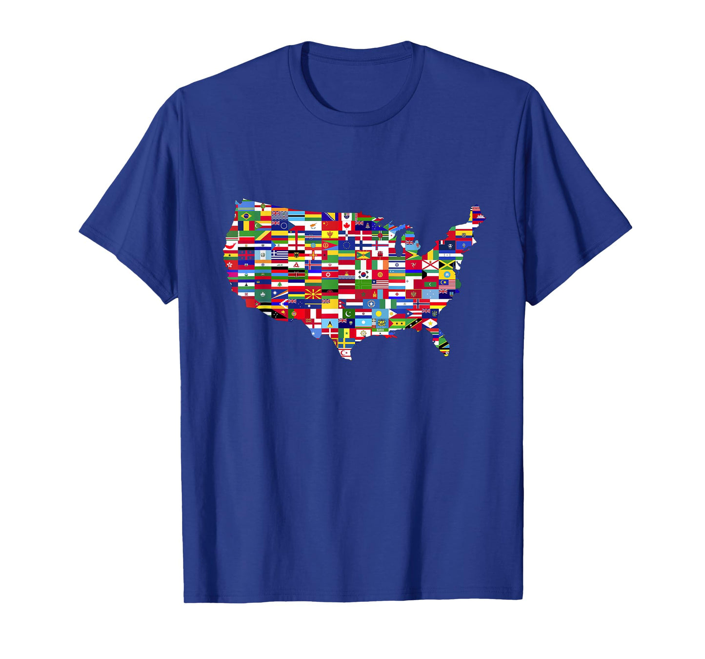 America Melting Pot International Flag Immigrant Map T-Shirt