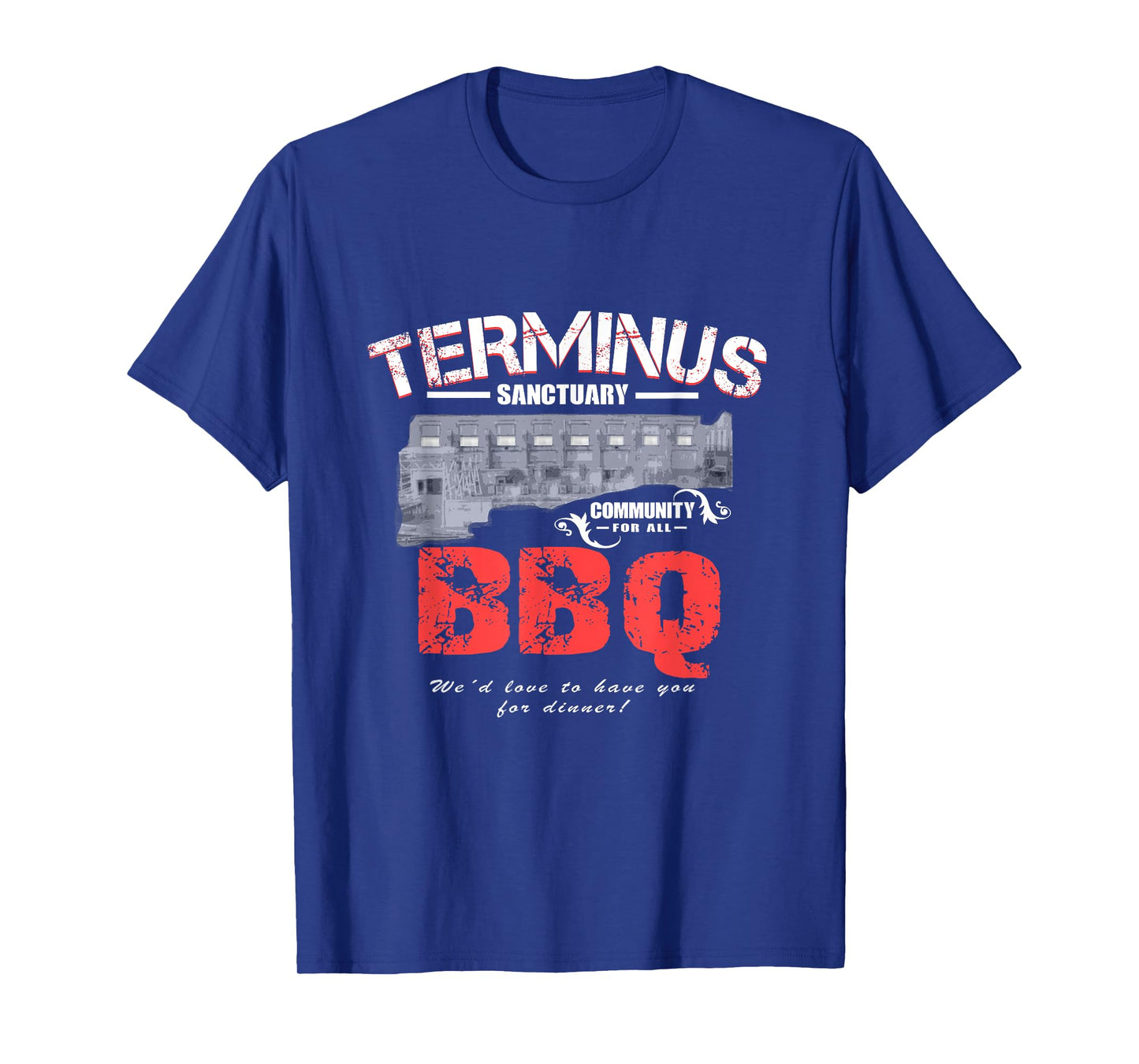 Go Out Adult Terminus BBQ Funny Zombie Apocalypse T-Shirt