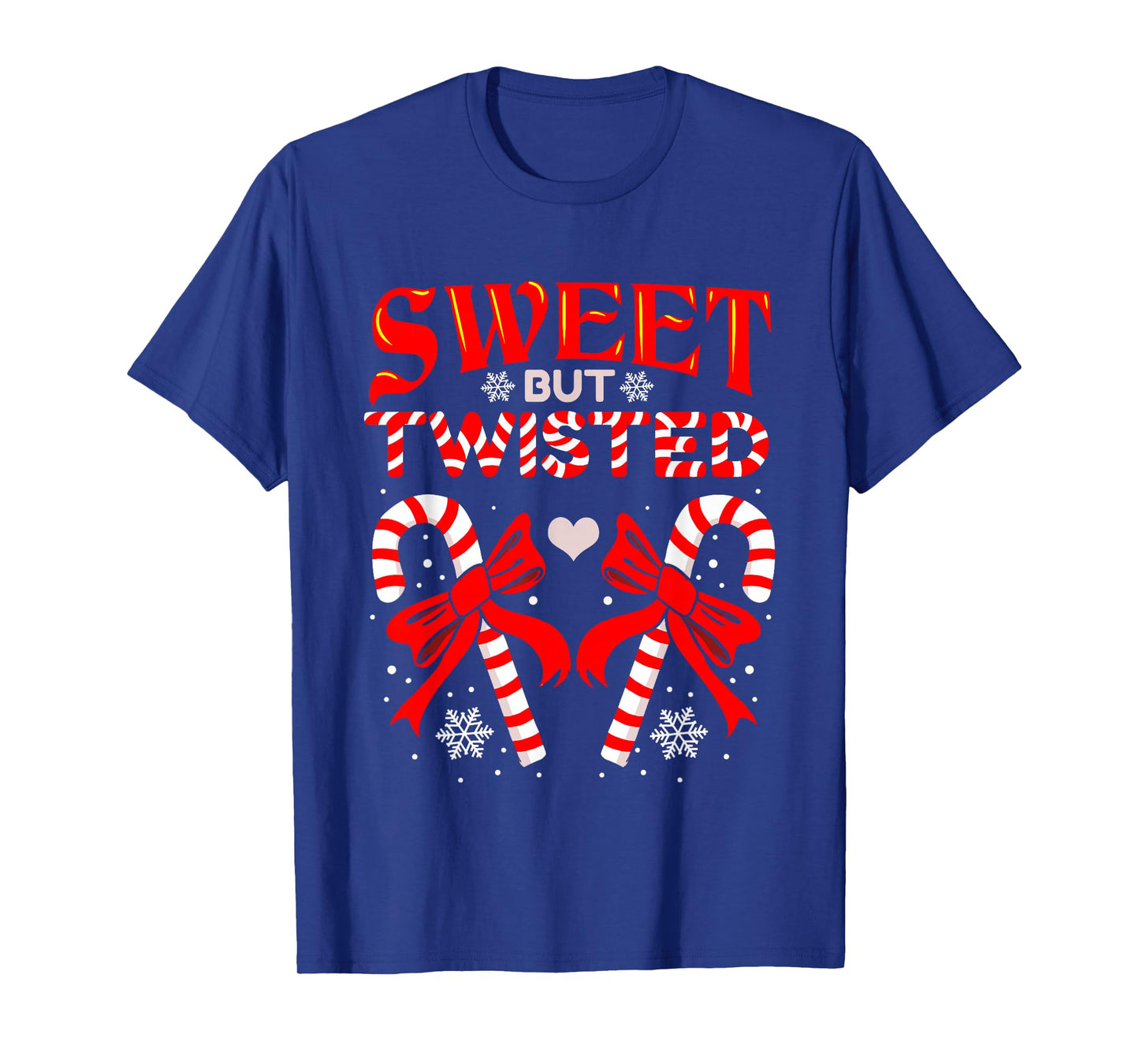 Sweet But Twisted Candy Cane Christmas Short Sleeve T-Shirt