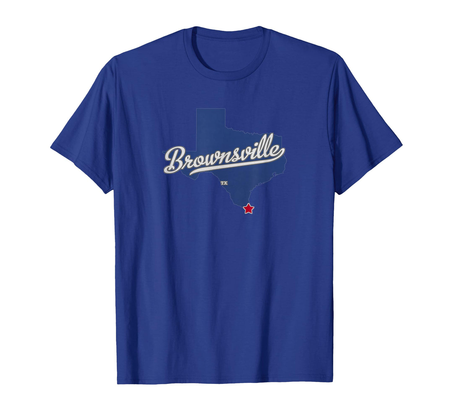 Brownsville Texas TX Map T-Shirt