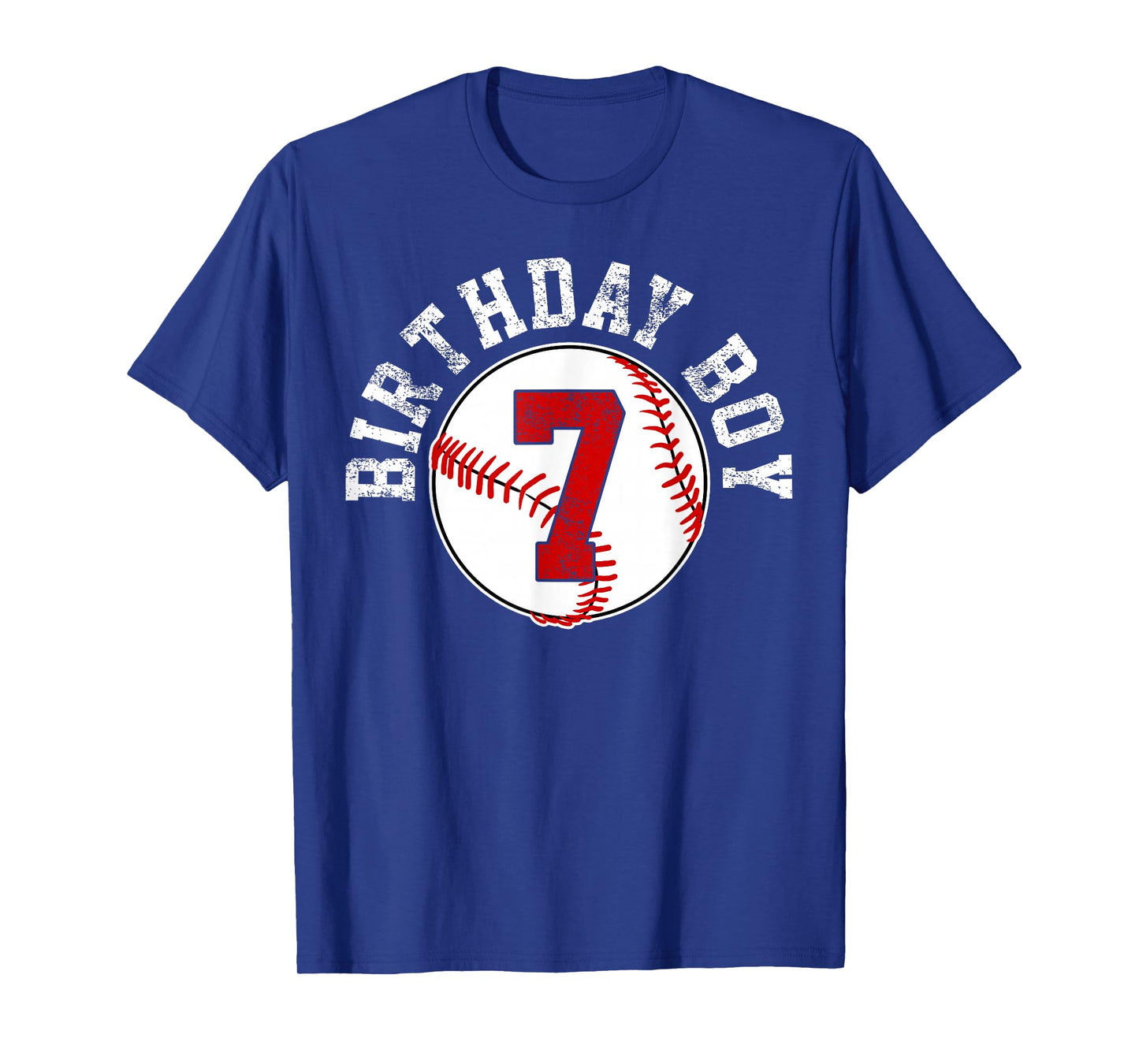 Baseball 7th Birthday Party 7 Years Old Gift T-Shirt