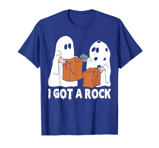 Funny Ghost Halloween Costume I Got A Rock Scary Ghost T-Shirt