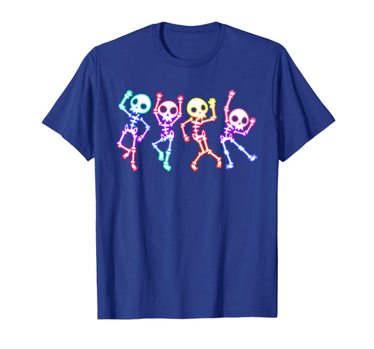 Glow in The Halloween Night Skeleton Funny Dancing Skeleton T-Shirt