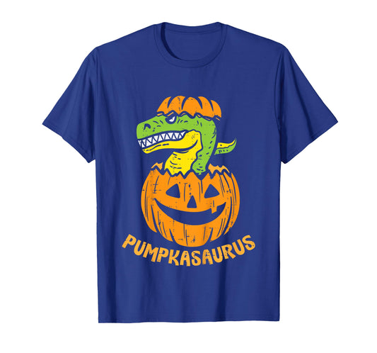 Kids Pumpkasaurus TRex Pumpkin Dino Toddler Halloween Boys Kids T-Shirt