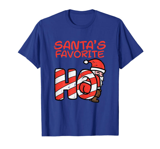 Santas Favorite Funny Naughty Adult Christmas Xmas Women T-Shirt