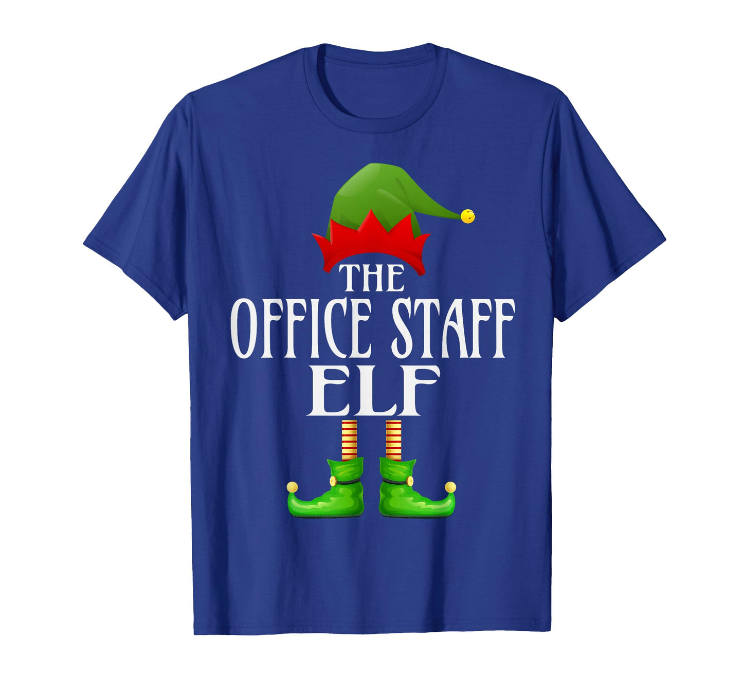 Office Staff Elf Xmas Funny Family Matching Group Christmas T-Shirt