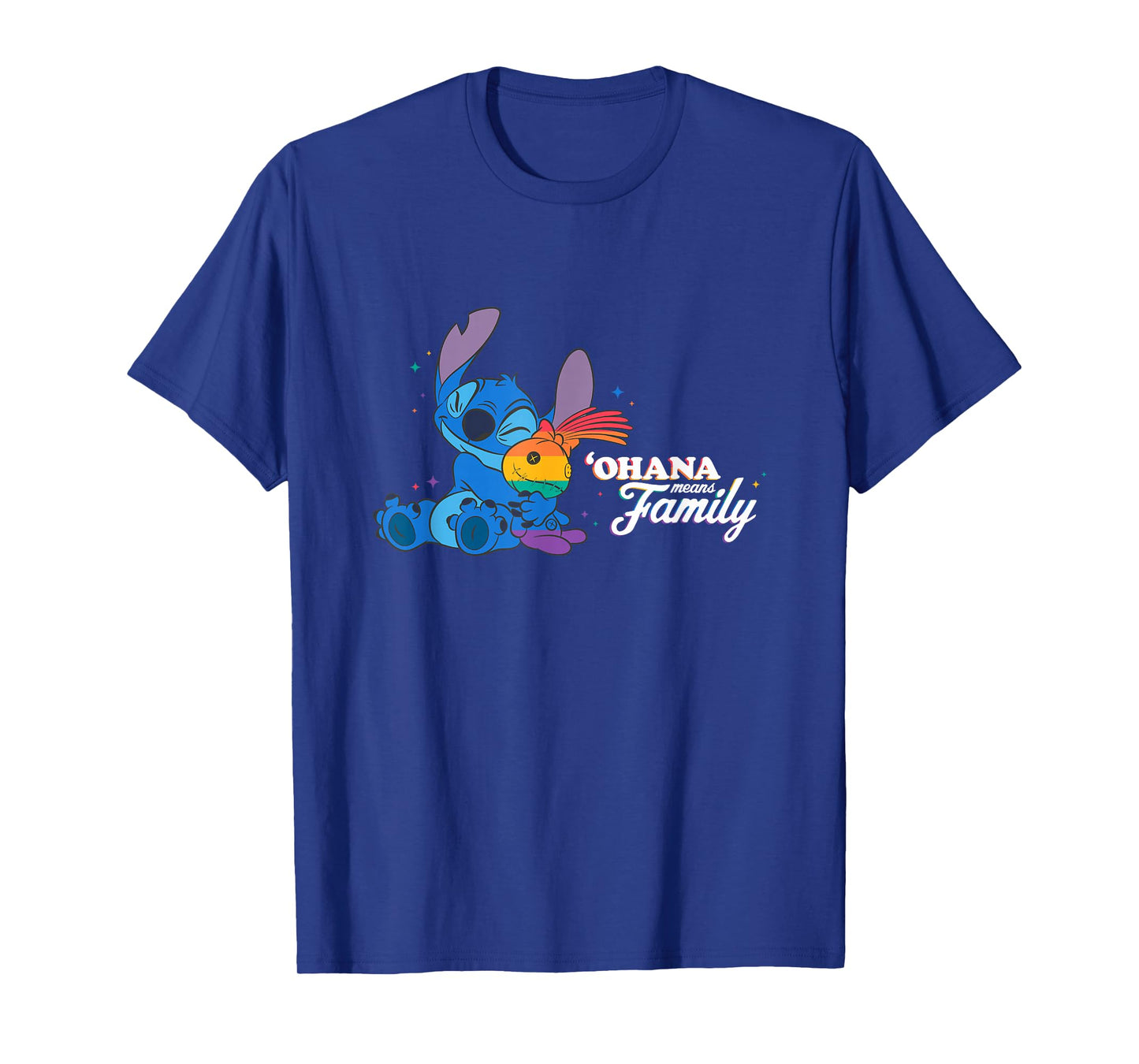 Disney Lilo & Stitch Ohana Means Family Rainbow Scrump T-Shirt