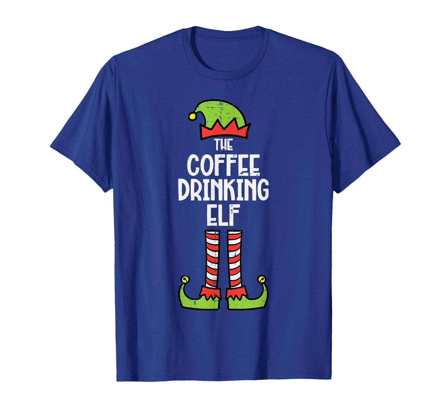 Christmas Coffee Elf Xmas Family Group Matching Men Women T-Shirt
