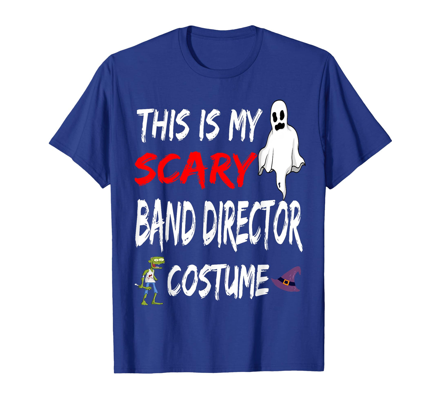 Halloween This Is My Scary Band Director Costume Witch Ghost T-Shirt