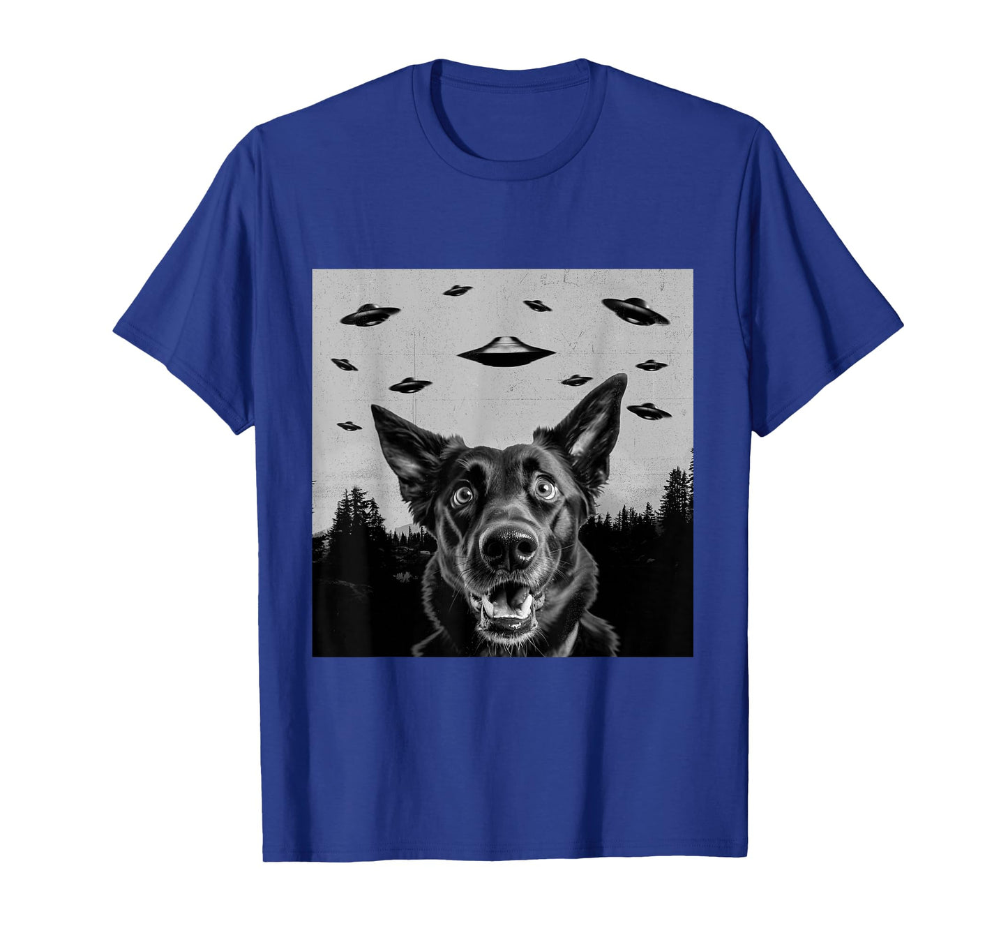 Alien UFO Funny Dutch Shepherd Dog Lover Men Women Kids T-Shirt