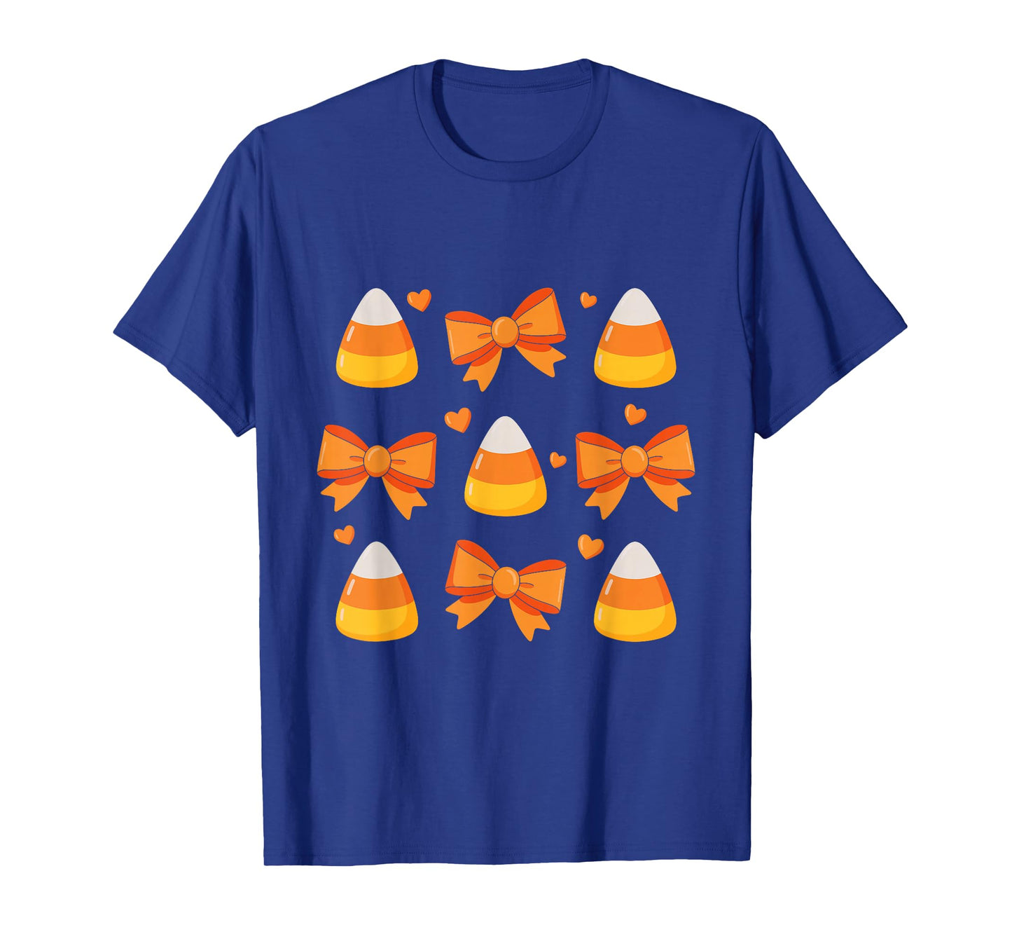 Candy Corn Coquette Bow Halloween Cute Spooky Season Autumn T-Shirt
