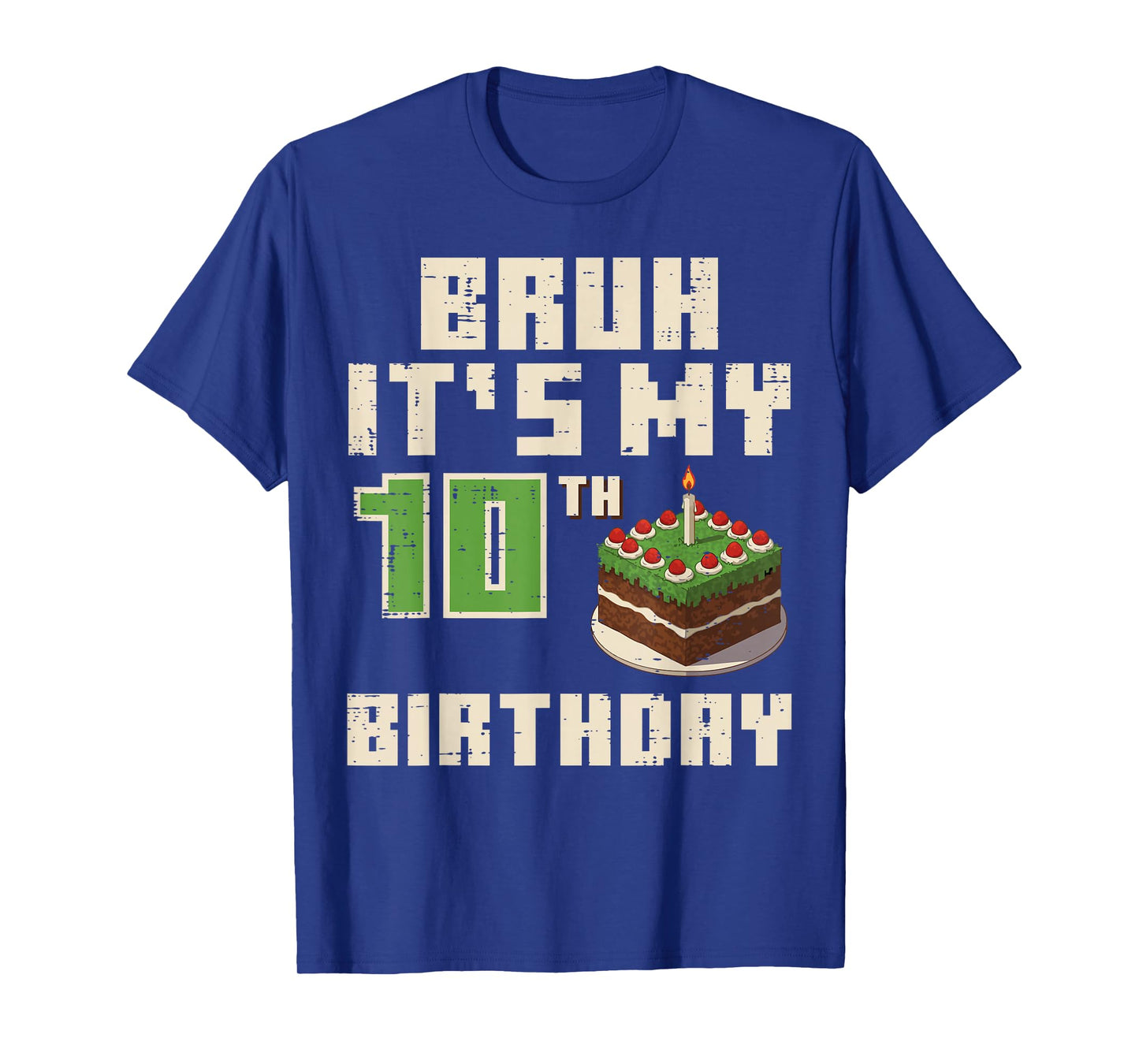 10th Birthday Pixel Gamer 10 Year Old Gaming Bday Boys Kids T-Shirt