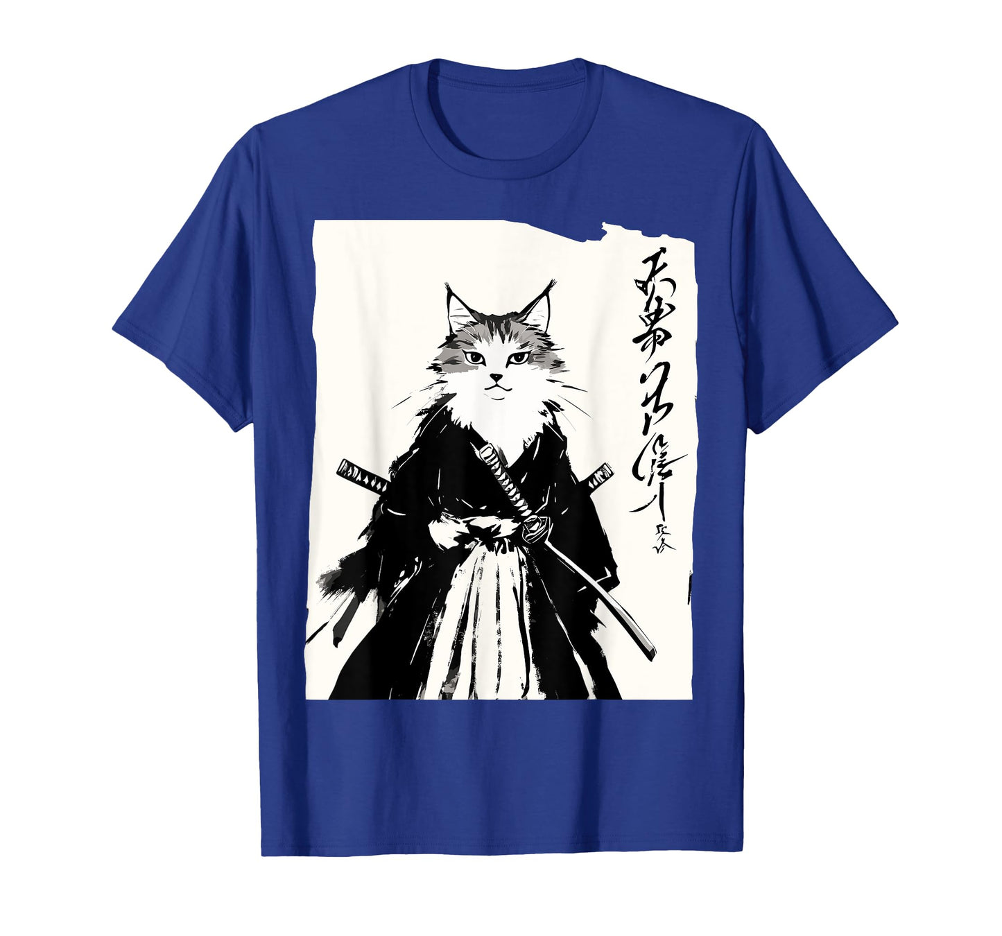 Samurai Cat 天尊乃仁信 Japanese Culture T-Shirt for Men Women