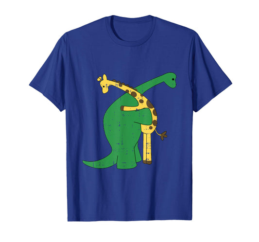 Giraffe Dinosaur Hug Love Dino Animals Safari Halloween Gift T-Shirt