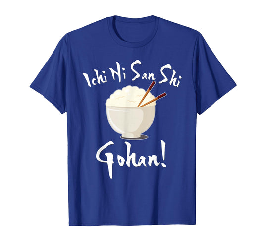 Japanese Anime Ichi Ni San Shi Gohan Kawaii Rice Bowl T-Shirt