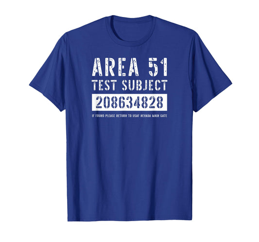 Area 51 Test Subject 4828 Alien Abduction Halloween Costume T-Shirt