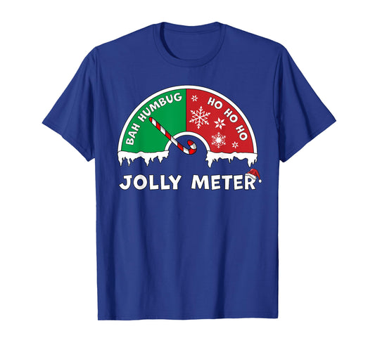 Jolly Meter Bah Humbug To Ho Ho Ho Anti Christmas Funny T-Shirt