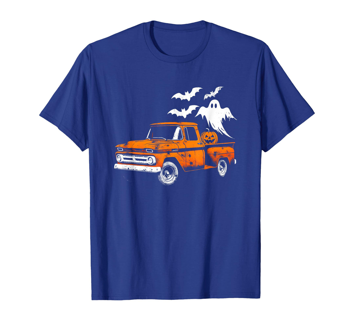 Jack O' Lantern Pickup Truck - Creepy Ghosts Halloween Lover T-Shirt