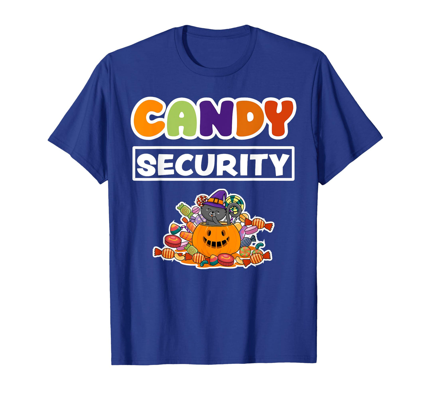 Candy Security Lazy Adult Mom Dad Kids Halloween Costume T-Shirt