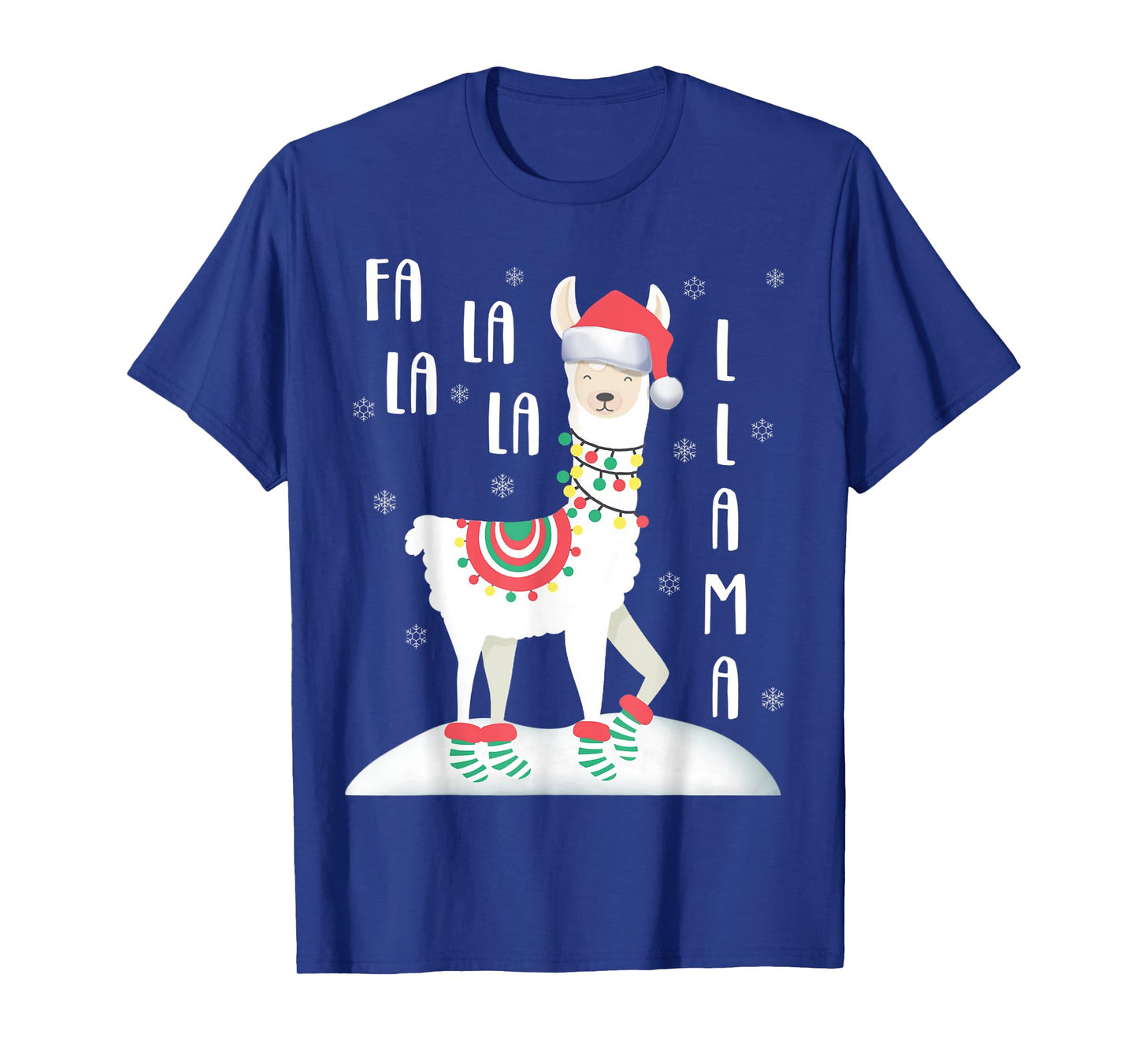 FA LA LA LLAMA Santa Shirt Christmas Funny Gift Xmas T-Shirt