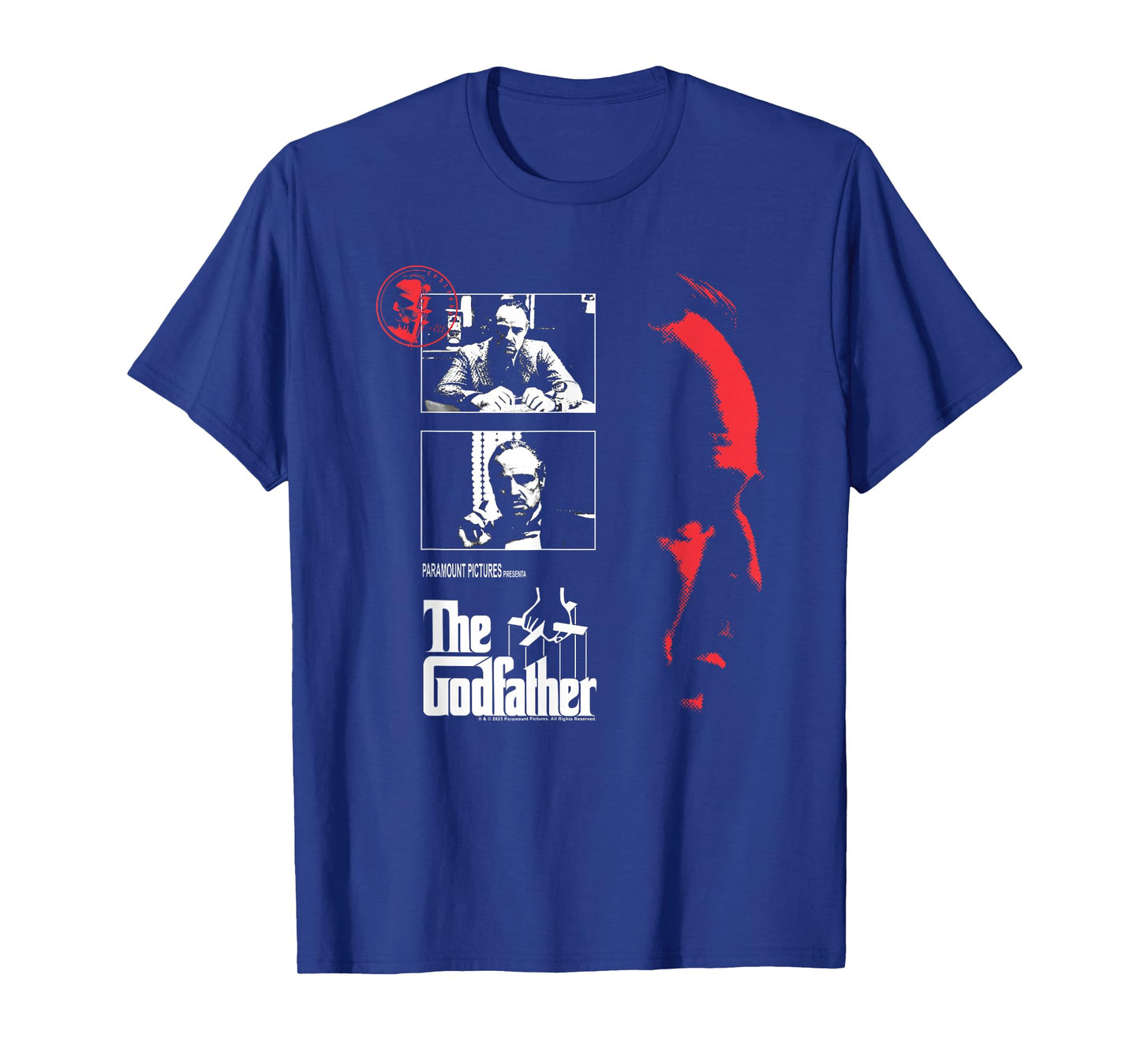The Godfather Red Shadow Portrait Collage Mafia Movie T-Shirt