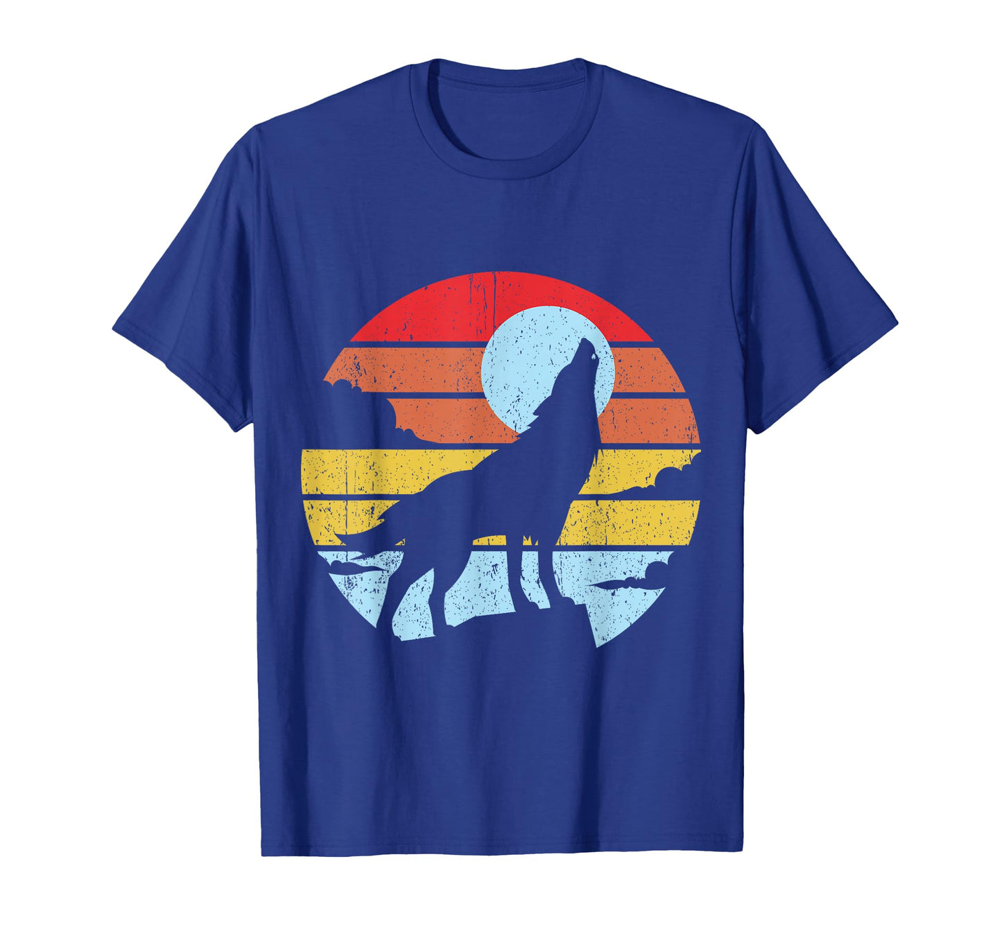 Colorful Wolf Design Wolves Moon T-Shirt