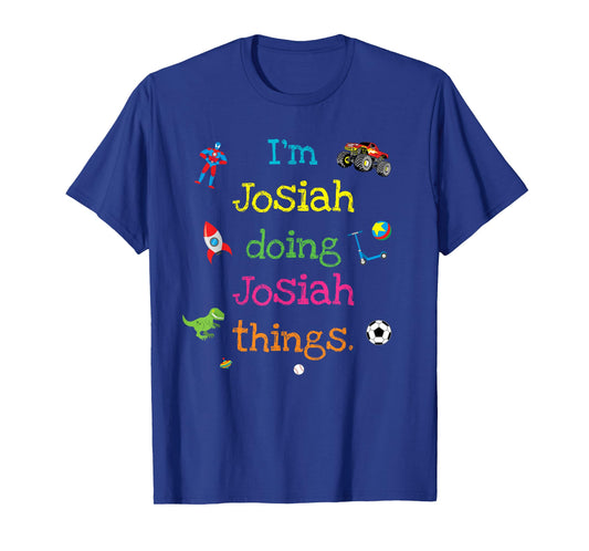 Josiah Cute Kid's Cartoon Gift For Boys Personalized T-Shirt