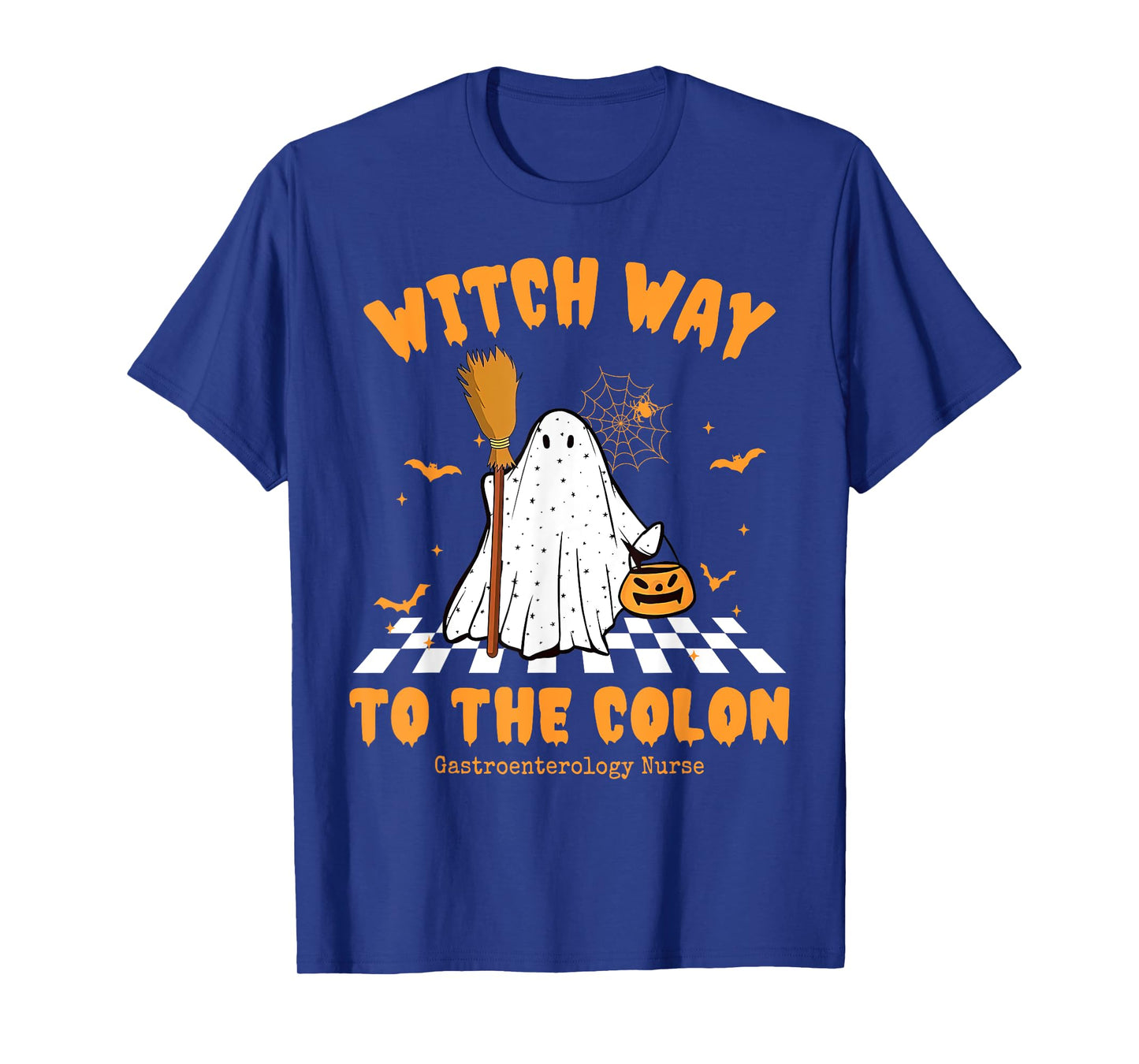 Witch Way To The Colon Cute Ghost Endoscopy Nurse Halloween T-Shirt