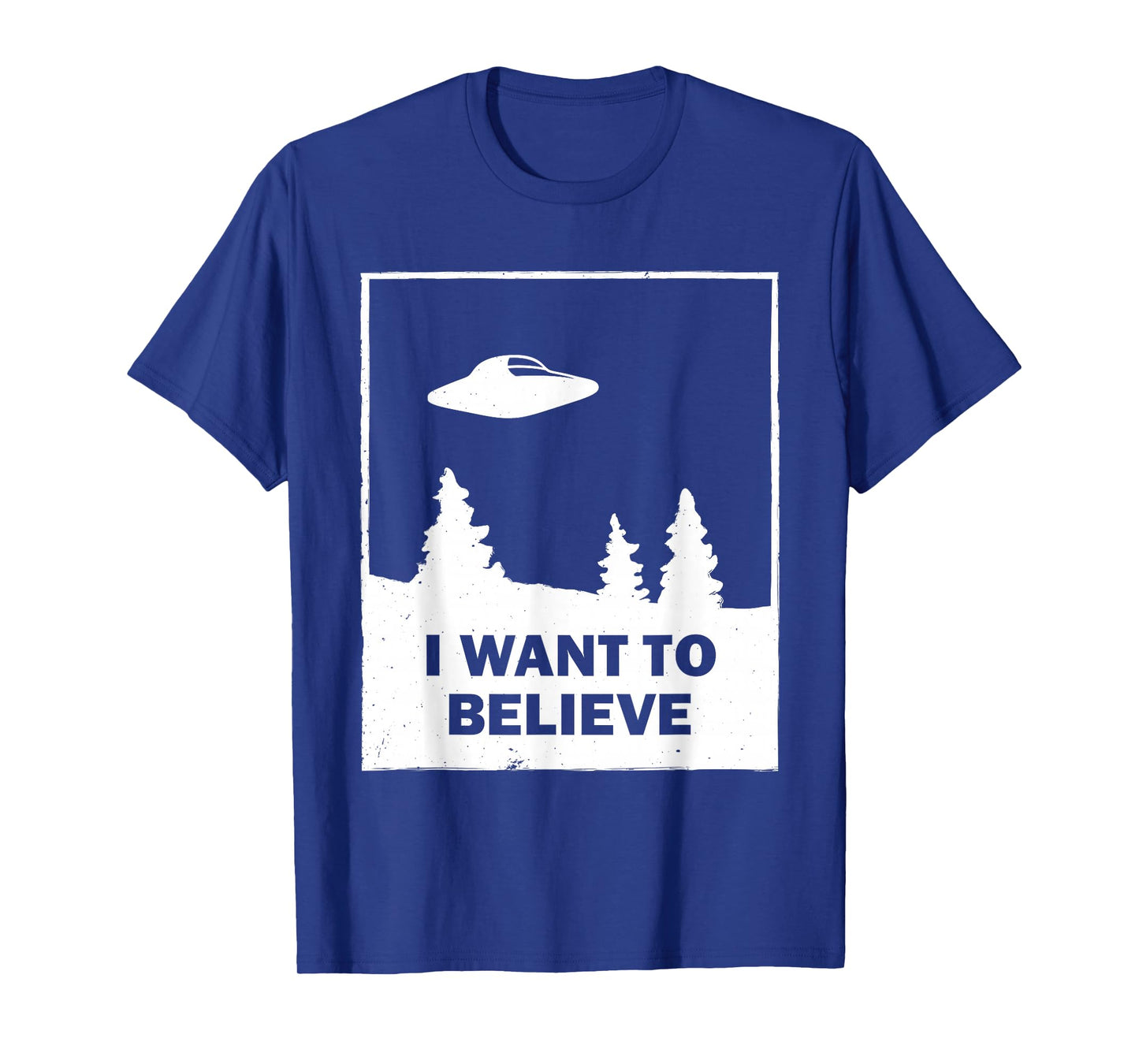 Vintage White I Want To Believe UFO T-Shirt T-Shirt