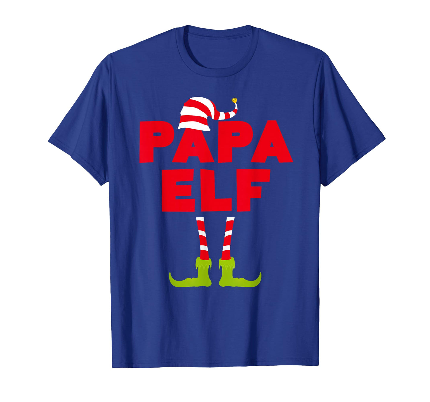 Papa Elf Shirt Men Matching Elf Papa Christmas Pajamas T-Shirt