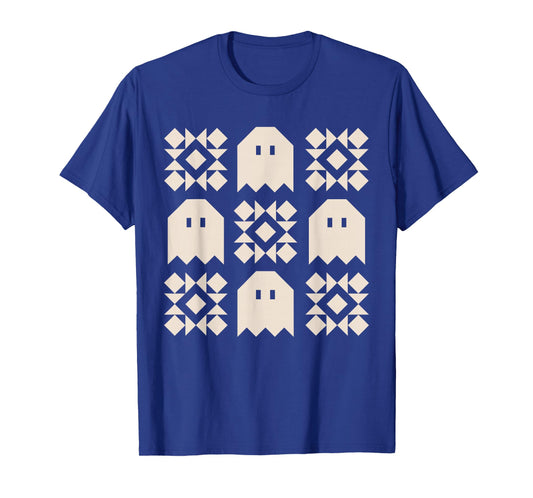 Ghost Quilt Block Halloween Quilting Ghost Block Quilter_ T-Shirt