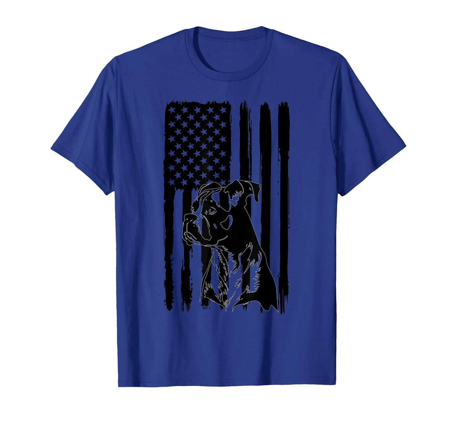 American Flag USA Patriot Boxer Dog dad T-Shirt