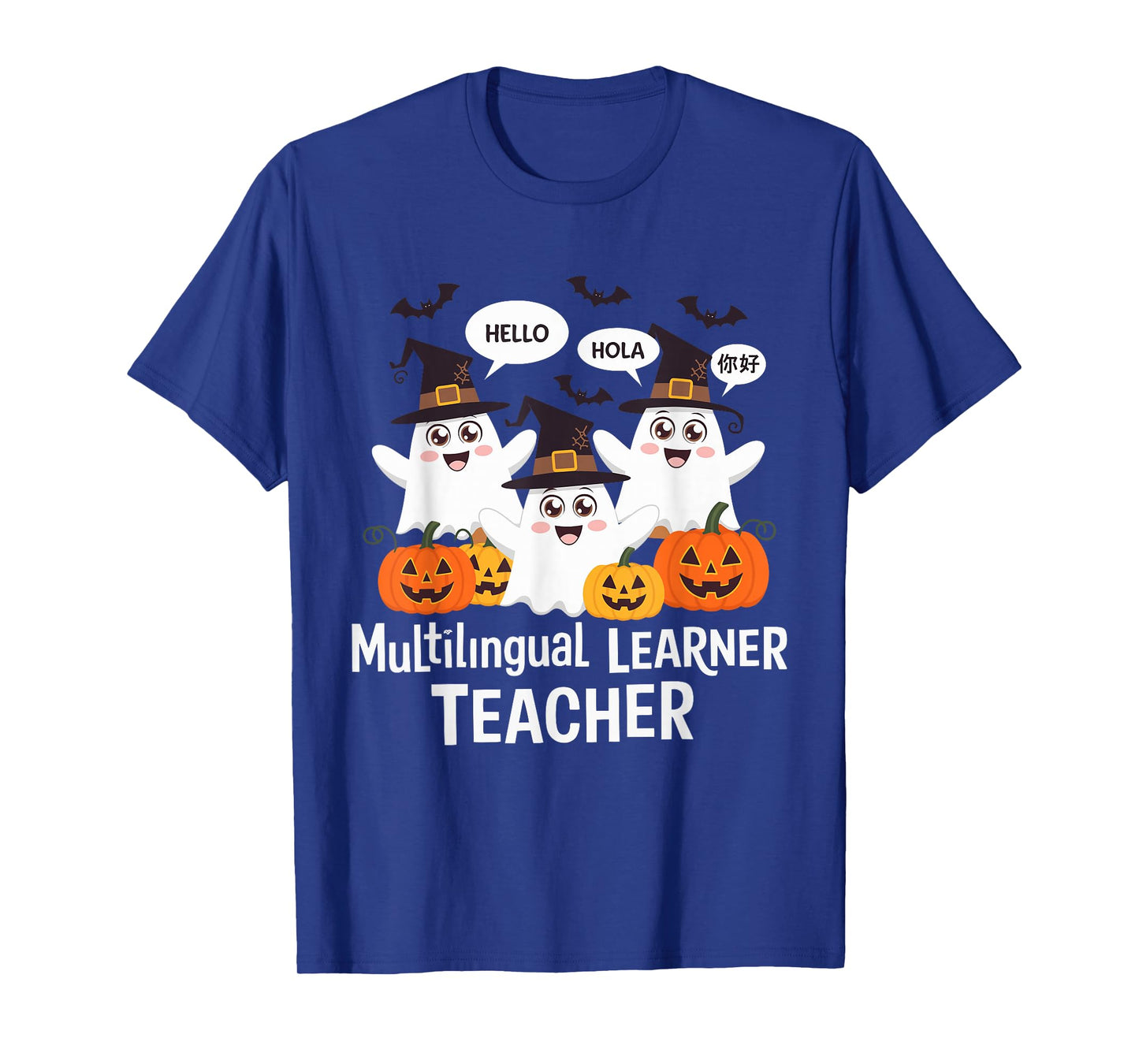 Multilingual Learner Teacher Spooky Halloween ESL Teacher T-Shirt