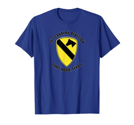 1st Cavalry Division Fort Hood Texas Emblem Veteran Gift T-Shirt