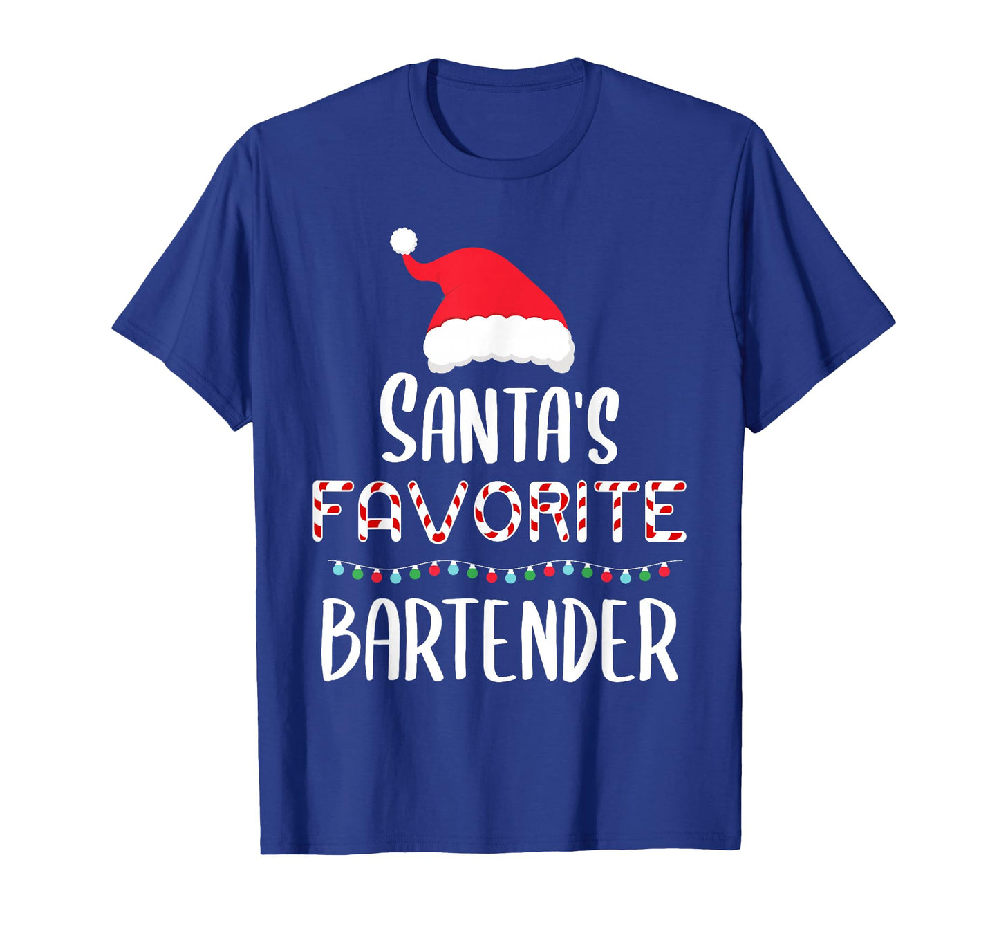 Santas Favorite Bartender Pajamas - Xmas Bartender Costume T-Shirt