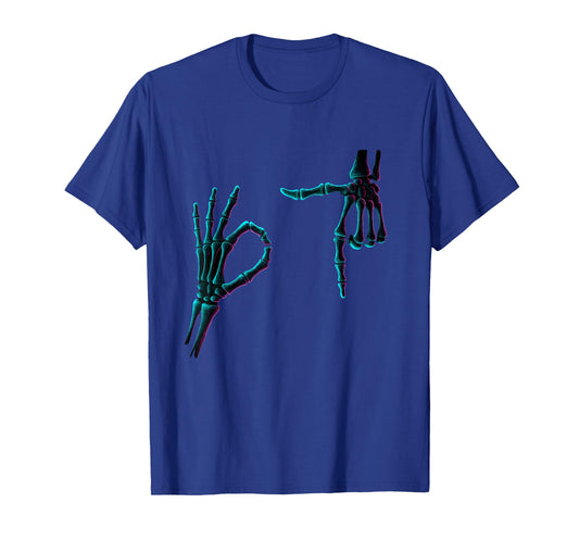 67 Meme Skeleton Hand 6 7 Halloween Six Seven Funny Teens T-Shirt