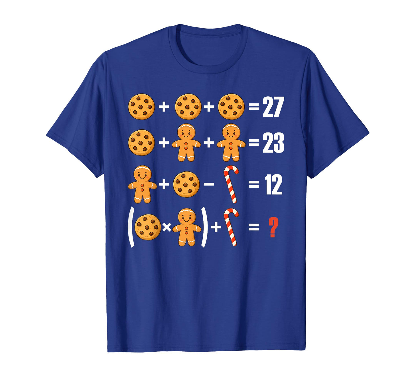6 7 Meme Xmas Cookies Gingerbread Candy Cane Math Teachers T-Shirt