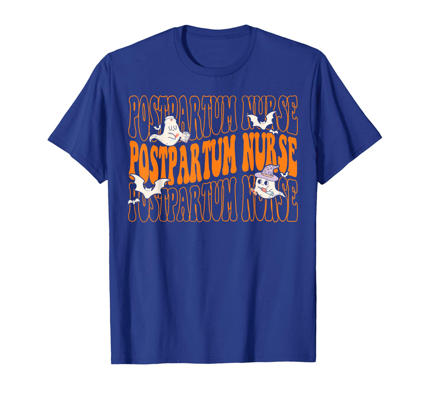 Postpartum Nurse Boo Crew Halloween Mother Baby Nurse T-Shirt