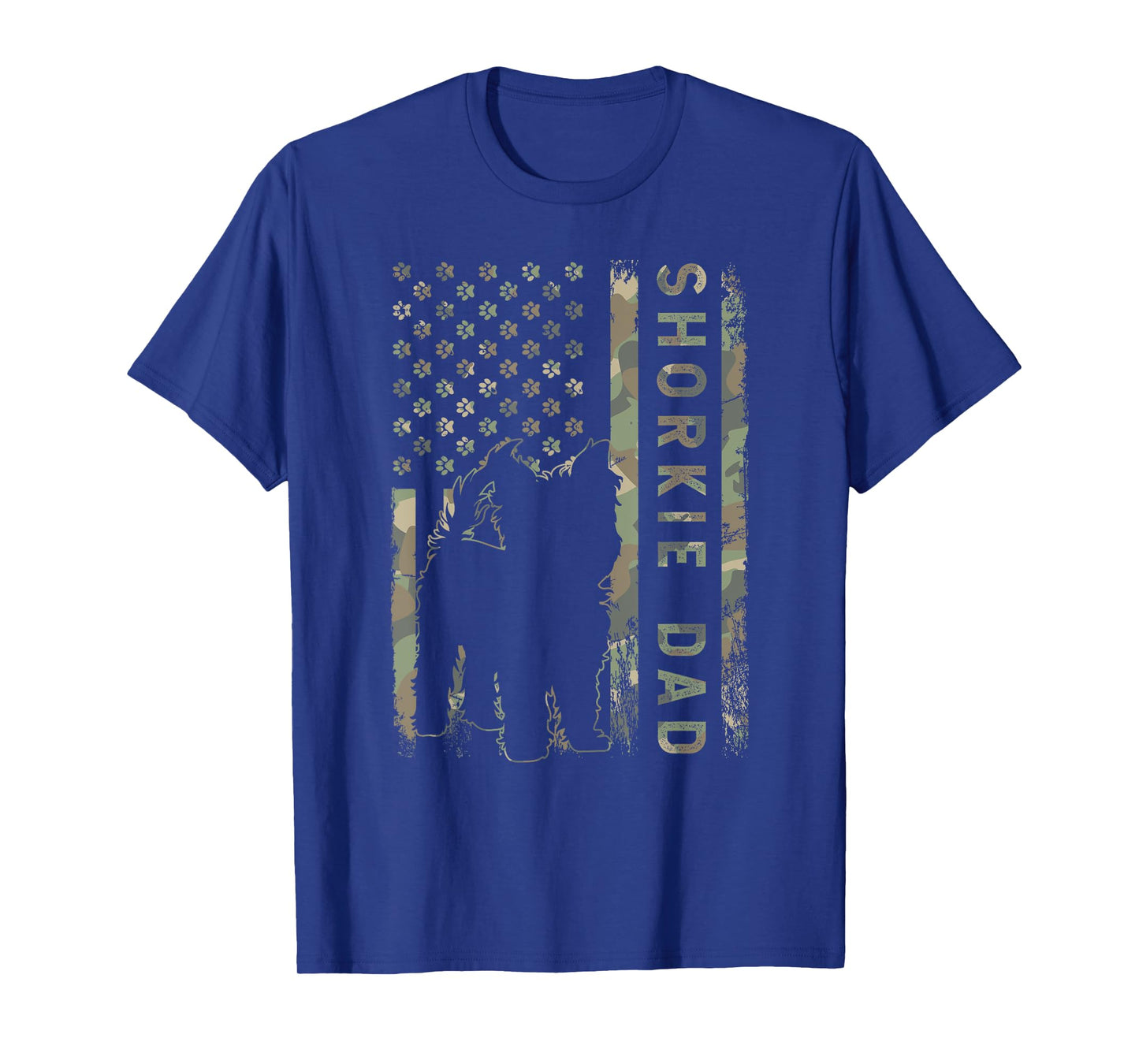 Shorkie Dad USA Flag Dog Owner Women Kids Men T-Shirt