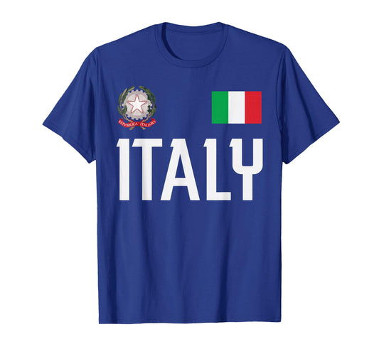 Italy Flag Italian Football Soccer Fan Men Women Kids T-Shirt