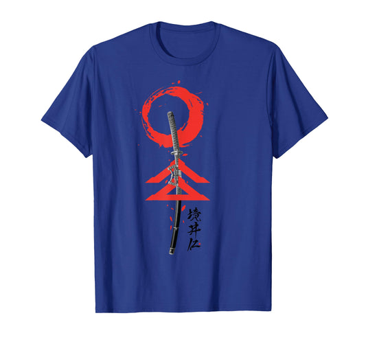 The Japanese Spirits Samurai Warrior Sword T-Shirt