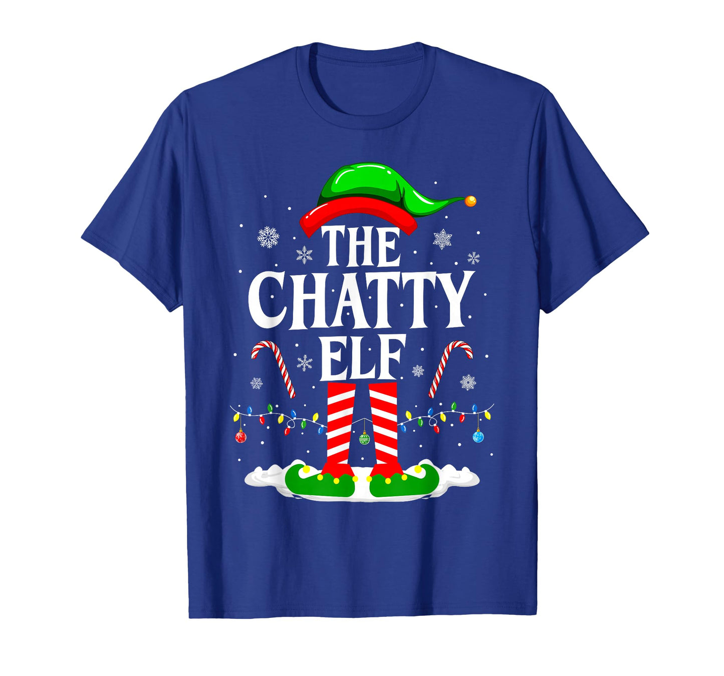 The Chatty Elf Xmas Funny Matching Family Group Christmas T-Shirt