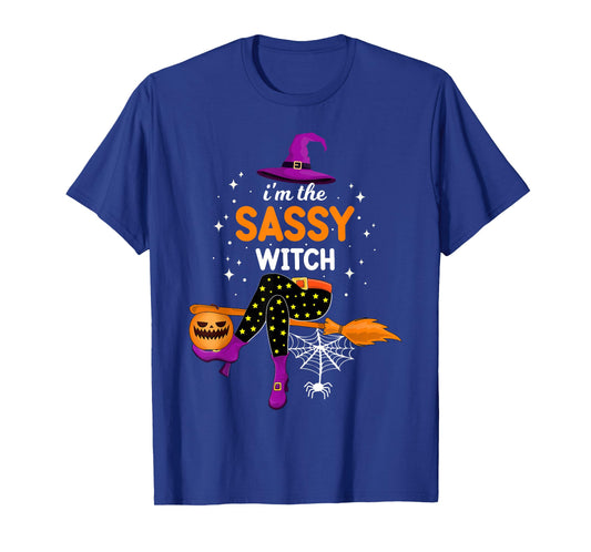 I'm The Sassy Witch Halloween Costume Matching Girls Women T-Shirt