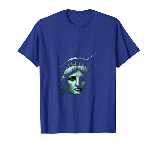 Statue of Liberty Face New York American Symbol Art T-Shirt