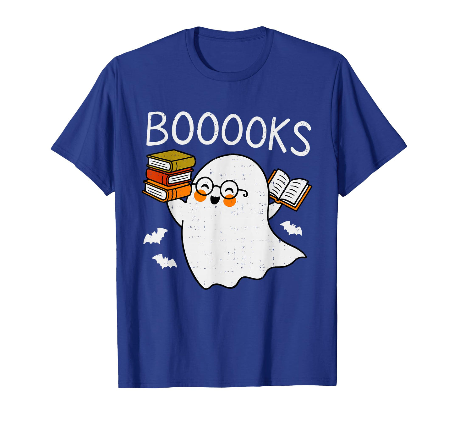 Booooks Ghost Reading Halloween Library Librarian Teacher T-Shirt